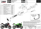 Terminale Di Scarico Con Omologazione Suono Gppro Inox Nero - Mivv Compatibile Con Kawasaki Z 400 (2019-2023)