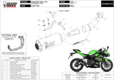 Impianto Di Scarico Completo Non Catalizzato E Senza Omologazione Suono Mk3 Carbonio - Mivv Compatibile Con Kawasaki Z 400 (2021-2023)