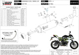 Impianto Di Scarico Completo Non Catalizzato E Con Omologazione Suono Gppro Inox Nero - Mivv Compatibile Con Kawasaki Z 125 (2019-2024)
