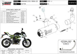 Uncatalysed Exhaust System Without Sound Certification Mk3 Steel Black - Mivv Compatible With Kawasaki Z 125 (2019-2024)