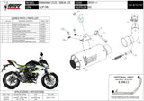 Terminale Di Scarico Non Catalizzato E Senza Omologazione Suono Mk3 Inox Nero - Mivv Compatibile Con Kawasaki Z 125 (2019-2024)