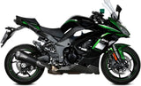 Terminale Di Scarico Con Omologazione Suono Delta Race Inox Nero Carbonio - Mivv Compatibile Con Kawasaki Ninja 1000 Tourer (2020-2024)