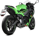 Impianto Di Scarico Completo Catalizzato E Con Omologazione Suono Delta Race Inox Nero Carbonio - Mivv Compatibile Con Kawasaki Ninja 650 (2024)