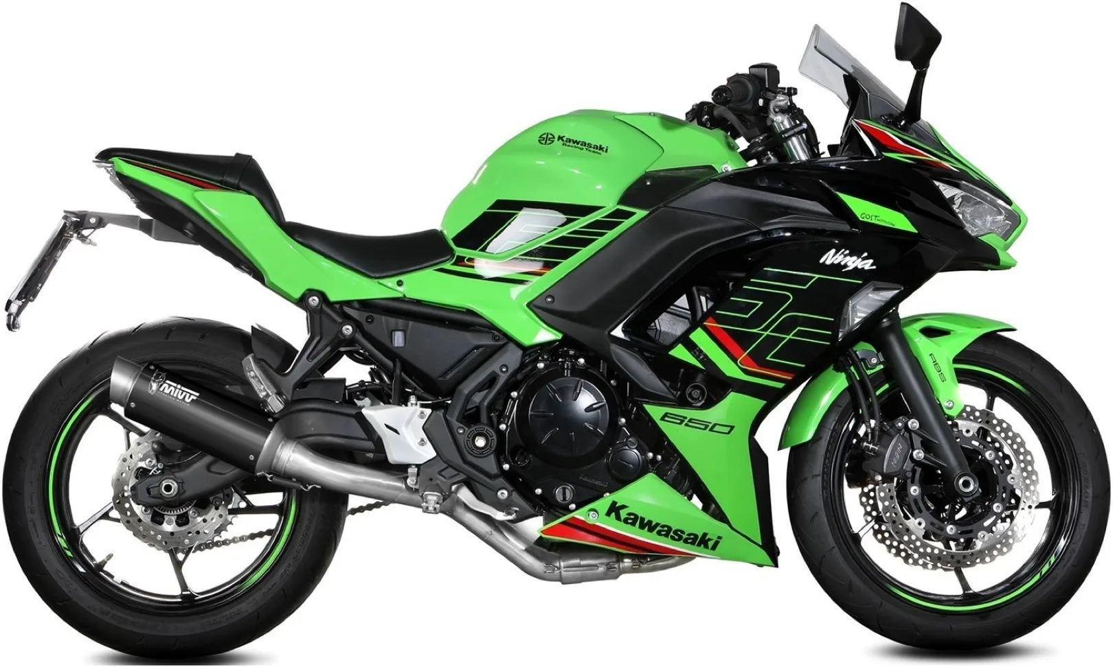 Impianto Di Scarico Completo Catalizzato E Con Omologazione Suono Gppro Inox Nero - Mivv Compatibile Con Kawasaki Ninja 650 (2024)