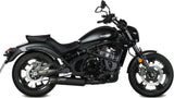 Impianto Di Scarico Completo Non Catalizzato E Senza Omologazione Suono Hr-1 Inox Nero Carbonio - Mivv Compatibile Con Kawasaki Vulcan S (2017-2023)