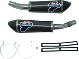 Doppio Terminale Di Scarico Con Omologazione Suono Conical Carbonio Coppa Carbonio - Termignoni Compatibile Con Kawasaki Z 1000 (2010-2014)