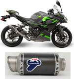 Terminale Di Scarico Senza Omologazione Suono Gp Carbonio - Termignoni Compatibile Con Kawasaki Ninja 400 (2018-2020)