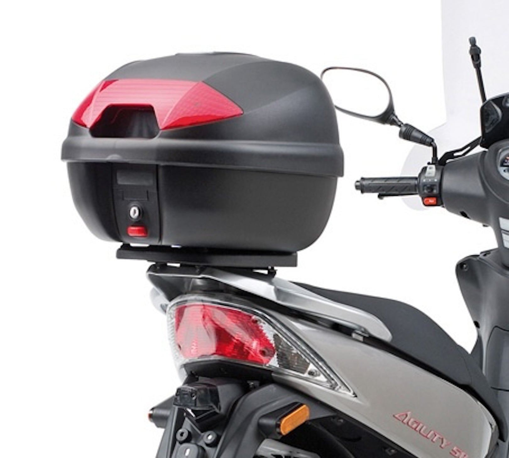 Top Case K30N 30 Lt + Rear-Rack Monolock - Kappa Moto Compatible With Kymco Agility 150 - 200 R16 (2008-2013)
