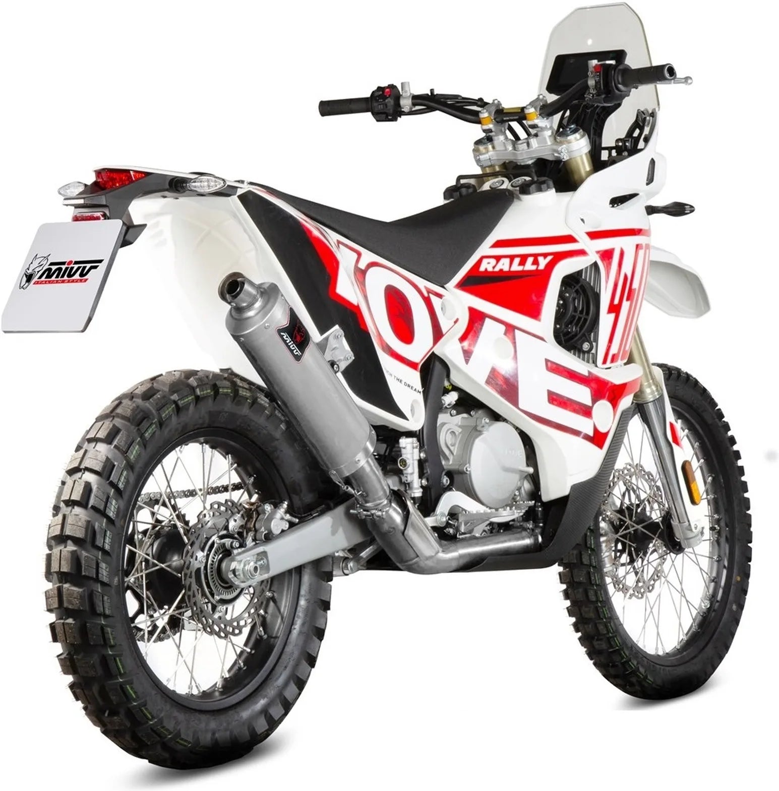 Terminale Di Scarico Con Omologazione Suono Dakar Inox - Mivv Compatibile Con Kove Moto 450 Rally (2023-2024)