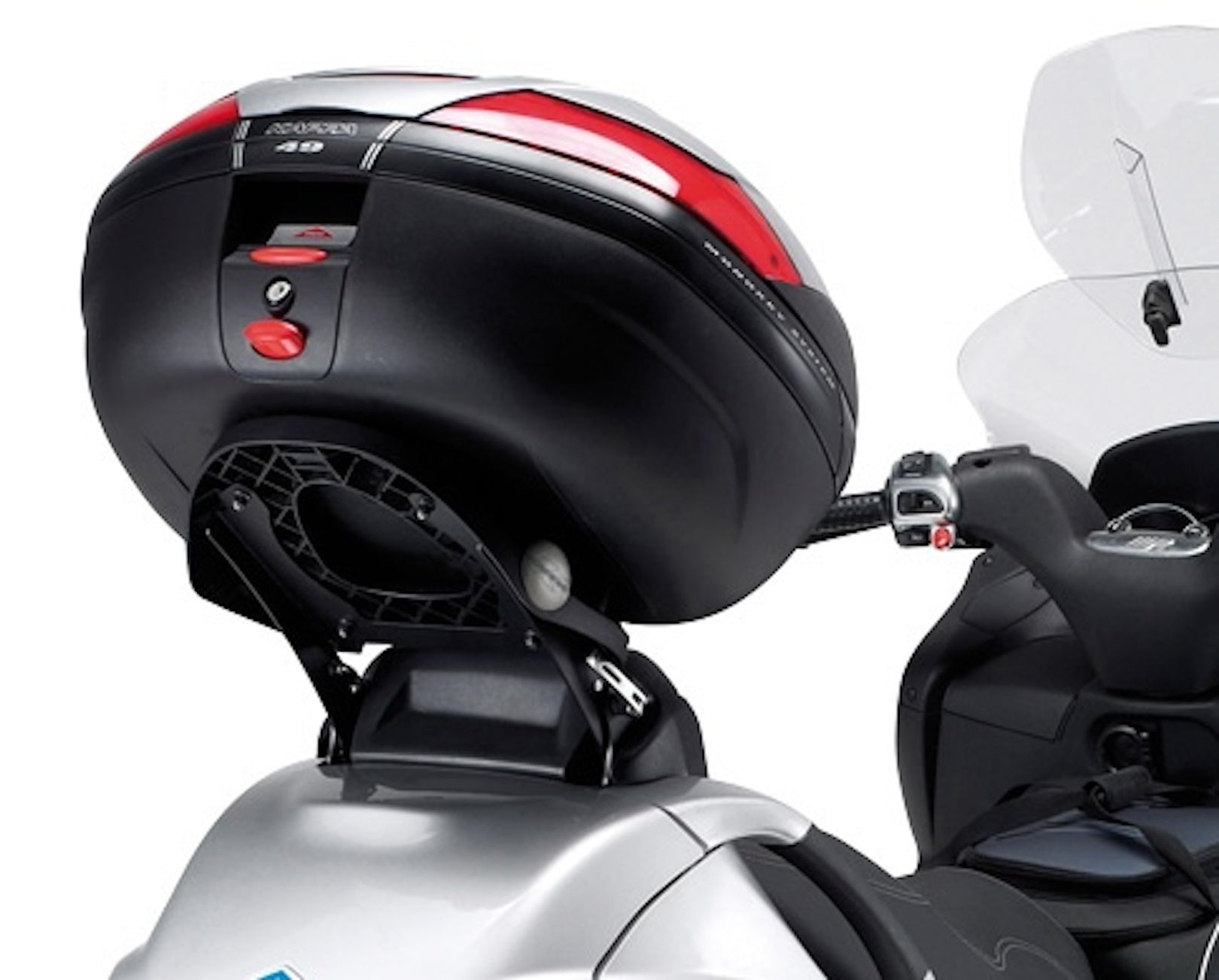 Top Case Kgr52 Garda 52 Lt + Folding Rear-Rack Monokey - Kappa Moto Compatible With Piaggio Mp3 300 Business (2012-2014)