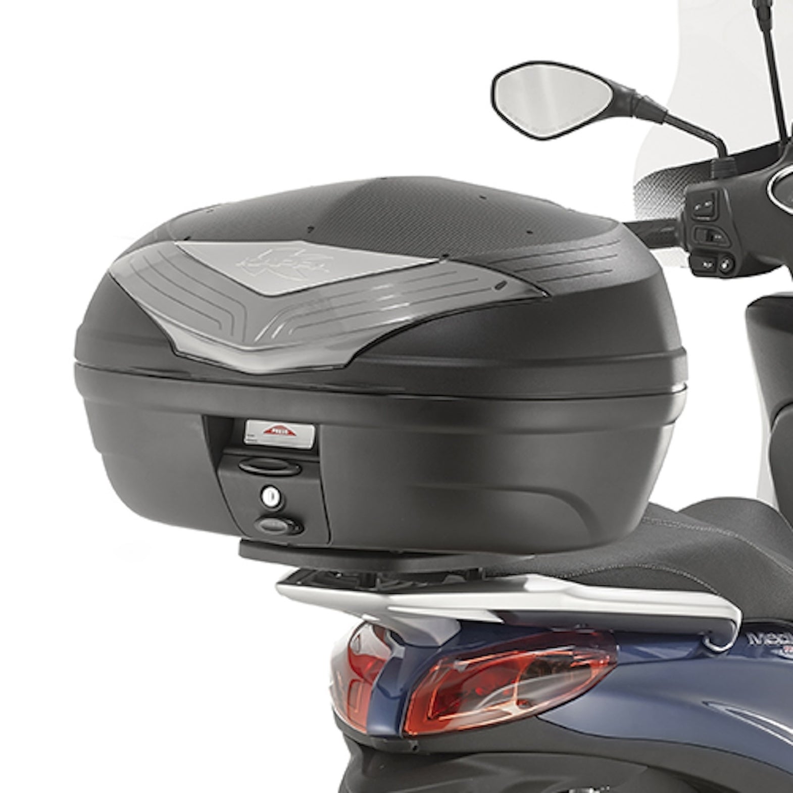 Top Case K30N 30 Lt + Rear-Rack Monolock - Kappa Moto Compatible With Piaggio Medley 125 - 150 (2016-2019)