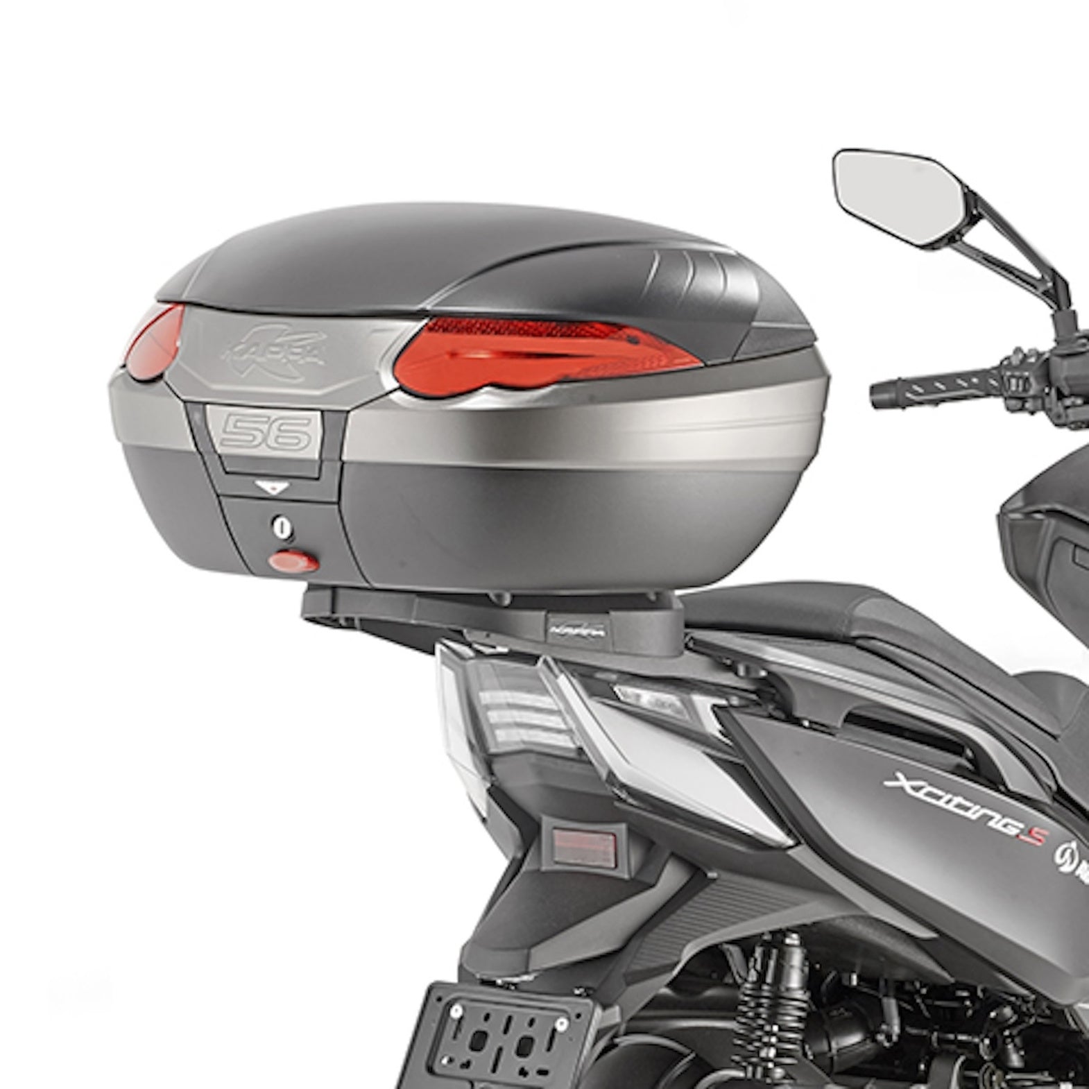 Top Case K42N 42 Lt + Rear-Rack Monolock - Kappa Moto Compatible With Kymco Xciting 400 I S (2018-2023)