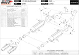 Doppio Terminale Di Scarico Non Catalizzato Con Omologazione Suono Suono Inox Nero Carbonio - Mivv Compatibile Con Ktm 990 Super Duke (2005-2011)