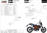 Terminale Di Scarico Con Omologazione Suono Gp Inox Nero - Mivv Compatibile Con Ktm 690 Duke (2012-2018)