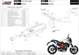 Terminale Di Scarico Con Omologazione Suono Suono Inox Nero Carbonio - Mivv Compatibile Con Ktm 690 Duke (2012-2018)