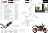 Impianto Di Scarico Completo Non Catalizzato E Con Omologazione Suono Gp Inox Nero - Mivv Compatibile Con Ktm 390 Duke (2013-2016)