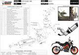 Impianto Di Scarico Completo Non Catalizzato E Con Omologazione Suono Suono Inox Nero Carbonio - Mivv Compatibile Con Ktm 390 Duke (2013-2016)