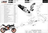 Impianto Di Scarico Completo Non Catalizzato E Con Omologazione Suono Gp Inox Nero - Mivv Compatibile Con Ktm Rc 390 (2014-2016)