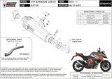 Terminale Di Scarico Con Omologazione Suono Delta Race Inox Carbonio - Mivv Compatibile Con Ktm 1290 Superduke Gt (2016-2024)