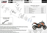 Terminale Di Scarico Non Catalizzato E Con Omologazione Suono Gppro Inox Nero - Mivv Compatibile Con Ktm 1290 Superduke Gt (2016-2024)