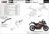 Terminale Di Scarico Non Catalizzato E Con Omologazione Suono Oval Carbonio Carbonio - Mivv Compatibile Con Ktm 1290 Superduke Gt (2016-2024)
