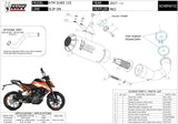 Terminale Di Scarico Non Catalizzato E Senza Omologazione Suono Mk3 Inox Nero - Mivv Compatibile Con Ktm 125 Duke (2017-2020)