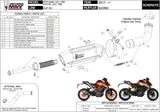 Exhaust Tip With Noise Certification Suono Steel Black Carbon - Mivv Compatible With Ktm Rc 390 (2017-2020)