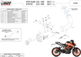 Exhaust Tip With Noise Certification X-M1 Steel Black - Mivv Compatible With Ktm 125 Duke (2017-2020)
