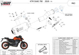 Terminale Di Scarico Non Catalizzato E Senza Omologazione Suono Mk3 Inox Nero - Mivv Compatibile Con Ktm 790 Duke (2018-2020)