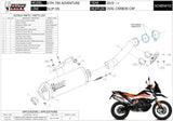 Terminale Di Scarico Con Omologazione Suono Oval Carbonio Carbonio - Mivv Compatibile Con Ktm 790 Adventure R (2019-2020)