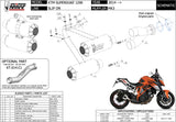 Dual Exhaust System With Sound Certification Mk3 Steel Black - Mivv Compatible With Ktm Duke 1290 (2014-2019)