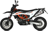 Terminale Di Scarico Non Catalizzato E Senza Omologazione Suono Oval Titanio Carbonio - Mivv Compatibile Con Ktm 690 Smc R (2020-2024)