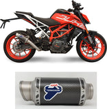 Terminale Di Scarico Senza Omologazione Suono Gp Carbonio - Termignoni Compatibile Con Ktm 390 Duke (2017-2019)