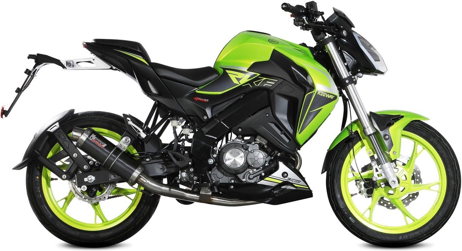 Complete Catalytic Exhaust System With Sound Certification Gp Steel Black - Mivv Compatible With Keeway Rkf 125 (2021-2024)