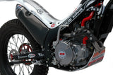 Impianto Di Scarico Completo Non Catalizzato E Senza Omologazione Suono Carbonio T Coppa Carbonio - Termignoni Compatibile Con Montesa 300 Rr