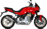 Terminale Di Scarico Con Omologazione Suono Delta Race Inox Carbonio - Mivv Compatibile Con Moto Guzzi V 100 Mandello 1000 (2022-2024)