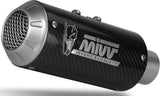 Exhaust Tip With Noise Certification Mk3 Carbon - Mivv Compatible With Kawasaki Z 900 (2017-2019)