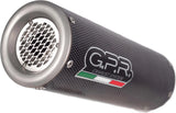 Doppio Terminale Di Scarico Con Omologazione Suono M3 Carbon Look - Gpr Compatibile Con Ducati Monster 696 (2008-2014)