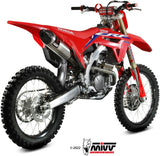 Terminale Di Scarico Con Omologazione Fim Str1 Inox Carbonio - Mivv Compatibile Con Honda Crf 450 (2021-2024)
