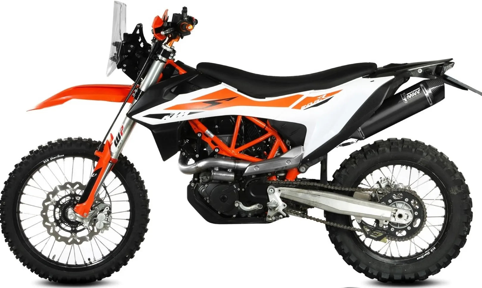Terminale Di Scarico Non Catalizzato E Senza Omologazione Suono Str1 Inox Nero - Mivv Compatibile Con Ktm 690 Smc R (2021-2024)