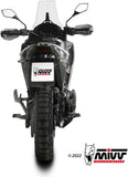 Exhaust Tip With Noise Certification Suono Steel Black Carbon - Mivv Compatible With Moto Morini X-Cape 649 (2021-2024)
