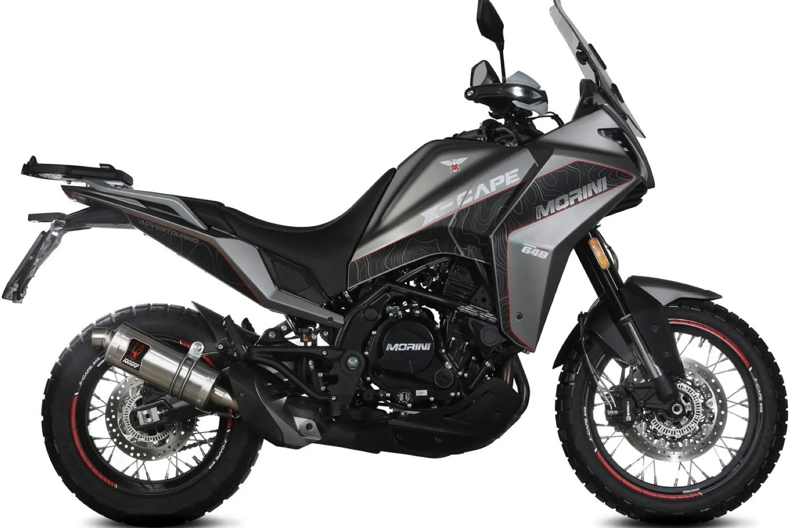 Terminale Di Scarico Non Catalizzato E Con Omologazione Suono Dakar Inox - Mivv Compatibile Con Moto Morini X-Cape 649 (2021-2024)