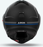 Casco Modulare Per Moto Airoh Mathisse Ii - Mth2G18 Thermoplastic Hrt Blu Matto Genius Taglia Xxl