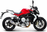 Terminale Di Scarico Senza Omologazione Suono Relevance Full Titanio Coppa Carbonio - Termignoni Compatibile Con Mv Agusta Brutale 675 Rivale (2012-2020)