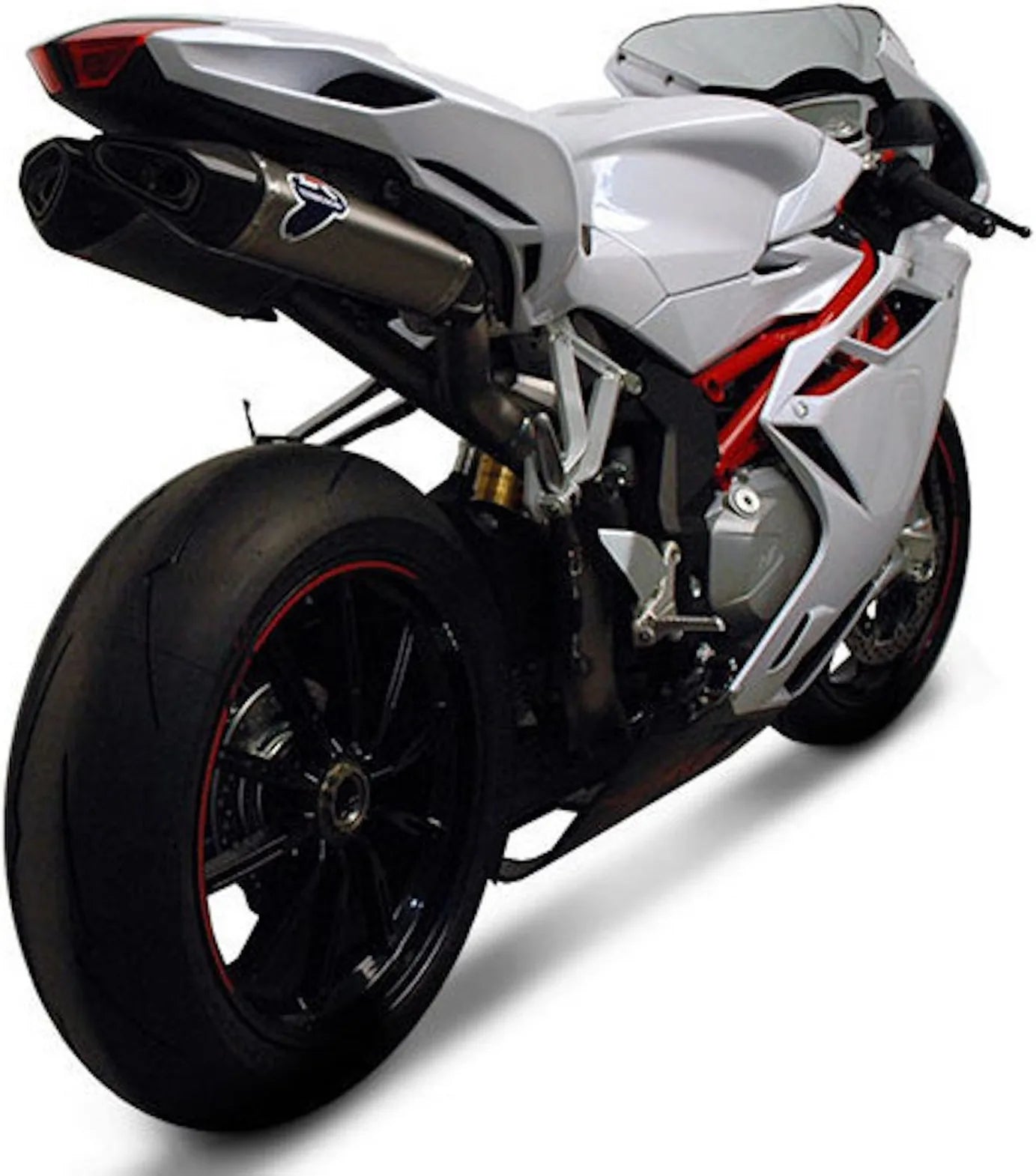 Impianto Di Scarico Completo Senza Omologazione Suono Force Full Titanio Coppa Carbonio - Termignoni Compatibile Con Mv Agusta F4 (2012-2020)