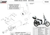 Impianto Di Scarico Completo Non Catalizzato E Con Omologazione Suono Mover Inox Nero - Mivv Compatibile Con Honda Sh 125 (2013-2016)