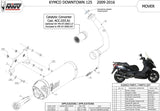 Impianto Di Scarico Completo Non Catalizzato E Senza Omologazione Suono Mover Inox Nero - Mivv Compatibile Con Kymco Downtown 125 (2009-2016)