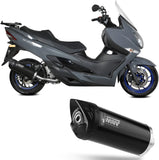 Terminale Di Scarico Non Catalizzato E Senza Omologazione Suono Mover Inox Nero - Mivv Compatibile Con Suzuki An 400 Burgman (2022-2024)