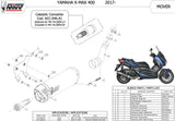 Terminale Di Scarico Catalizzato E Con Omologazione Suono Mover Inox Nero - Mivv Compatibile Con Yamaha X-Max 400 (2017-2020)