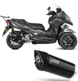 Terminale Di Scarico Catalizzato E Con Omologazione Suono Mover Inox Nero - Mivv Compatibile Con Yamaha Tricity 300 (2021-2024)